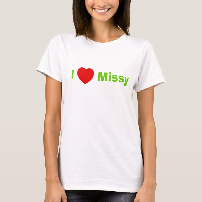Mig hjärtaMissy DENNA MYCKET! T-shirt (Framsida)