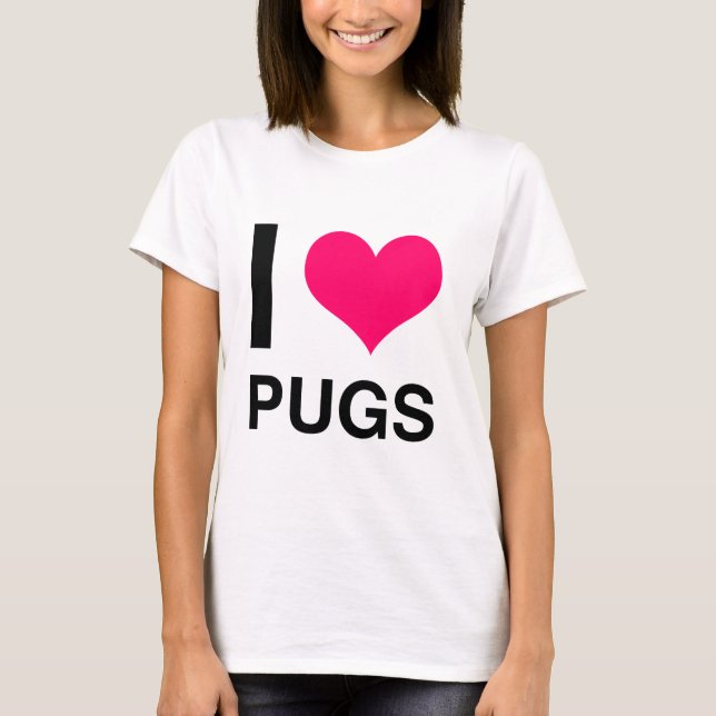 Mig hjärtamops t shirt (Framsida)