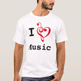 Mig hjärtamusik (original- stil) tee shirt