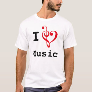 Mig hjärtamusik (original- stil) tee shirt