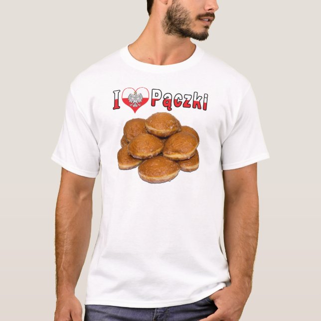 Mig hjärtaPaczki polsk mat Tee Shirt (Framsida)