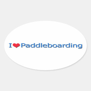 "Mig hjärtaPaddleboarding" logotyp Ovalt Klistermärke