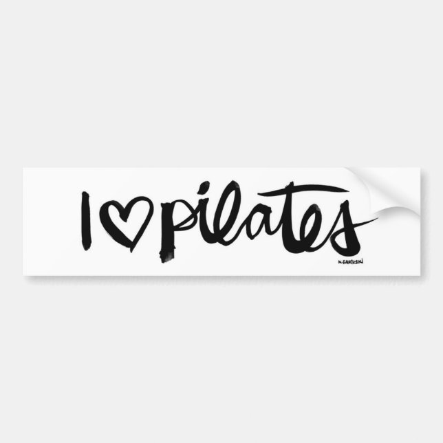 Mig hjärtaPilates bildekal (Framsidan)