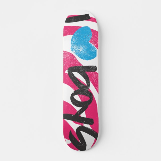 Mig hjärtapojkar old school skateboard bräda 21,6 cm (Framsida)