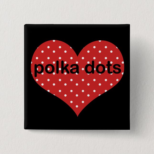 Mig hjärtapolka dots knapp (Framsida)