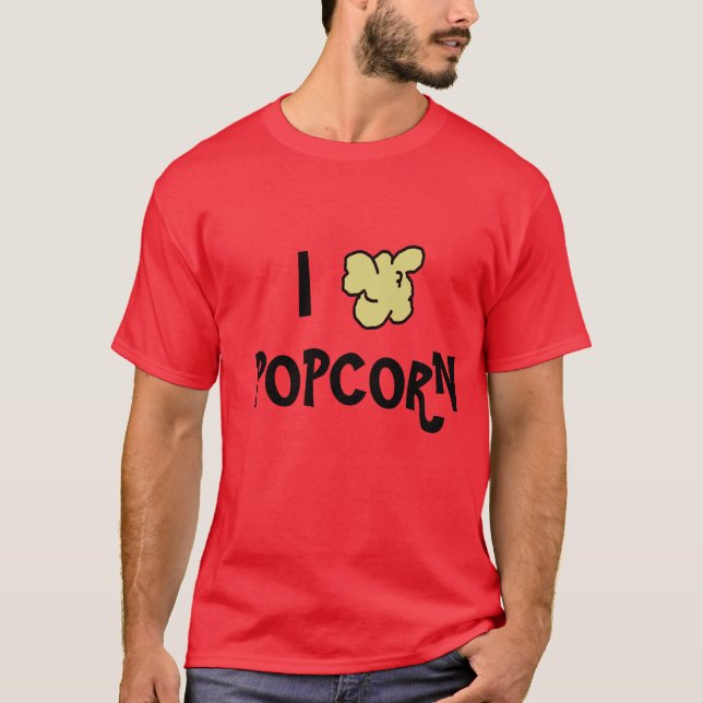 Mig hjärtaPopcornskjorta T Shirt (Framsida)