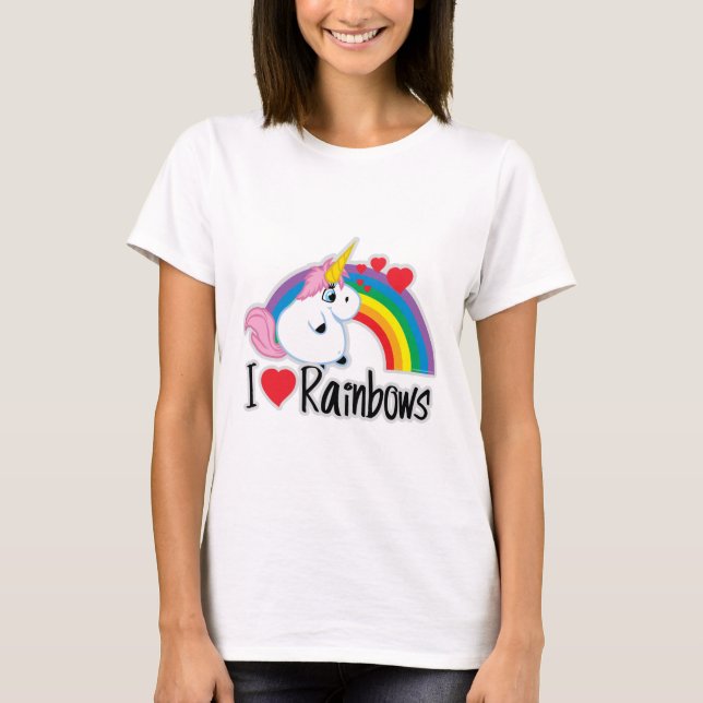Mig hjärtaregnbågar t-shirt (Framsida)