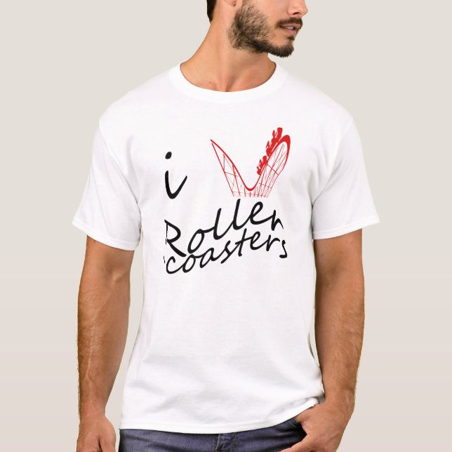 mig hjärtarollercoasterst-skjorta tee shirt (Framsida)