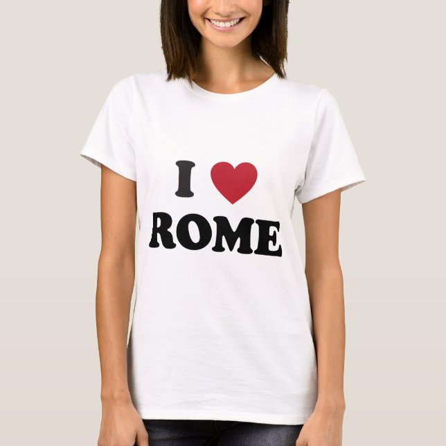 Mig hjärtaRome italien Tee Shirt (Framsida)