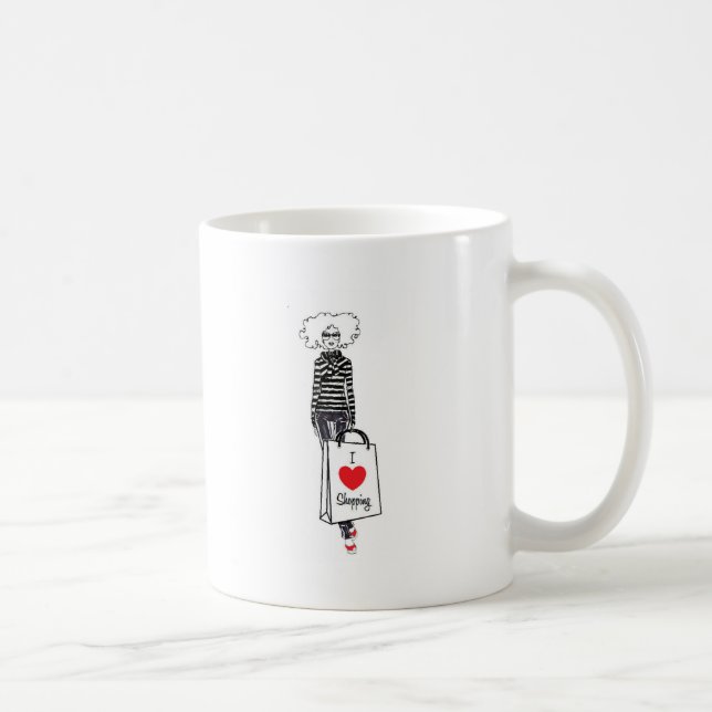 Mig hjärtashopping kaffemugg (Höger)
