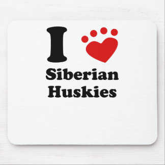 Mig hjärtasiberian husky musmatta