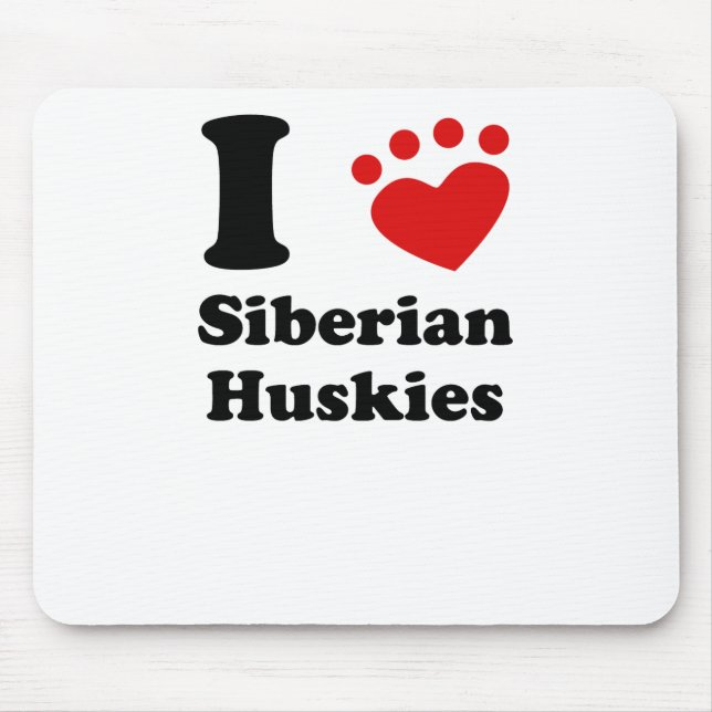 Mig hjärtasiberian husky musmatta (Framsidan)