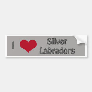 Mig hjärtasilver Labradors Bildekal