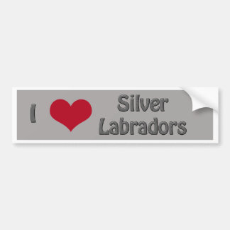 Mig hjärtasilver Labradors Bildekal