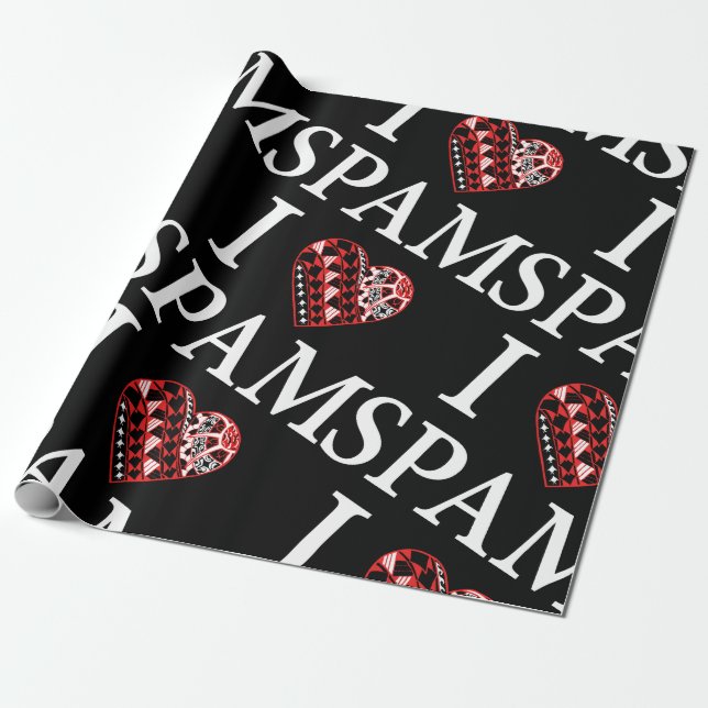 Mig hjärtaSPAM-svart Presentpapper (Utrullad)