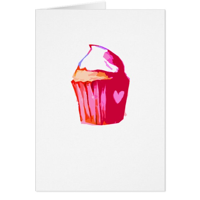 mig hjärtatårtakort hälsningskort (Framsidan)