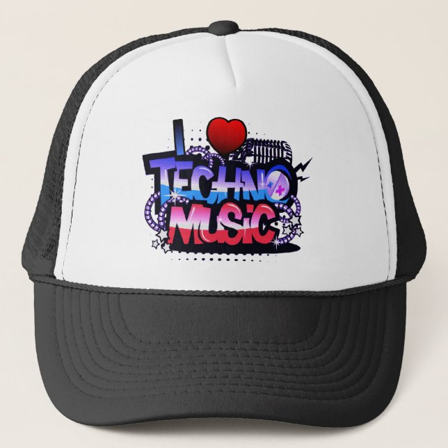 Mig hjärtaTechno musik Truckerkeps (Framsida)