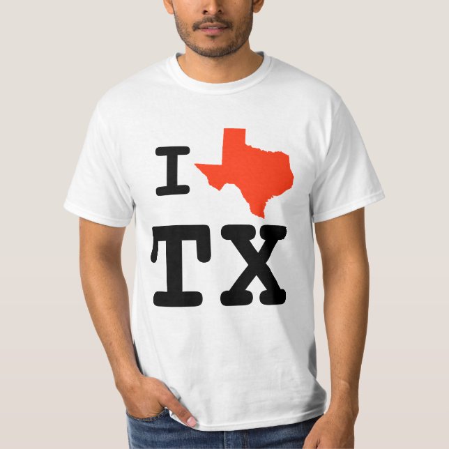 Mig hjärtaTexas skjorta T-shirt (Framsida)