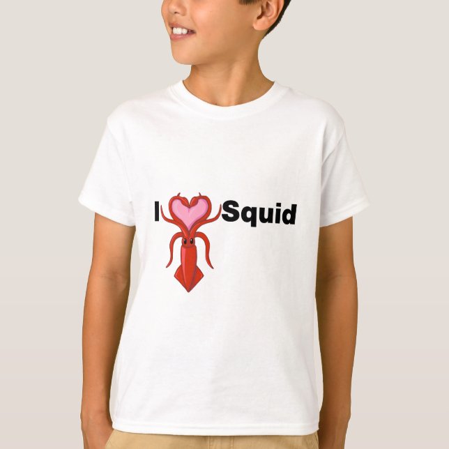 Mig hjärtatioarmad bläckfisk t-shirt (Framsida)