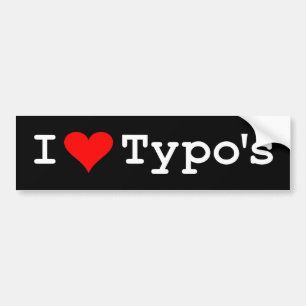 Mig hjärtatypos bildekal