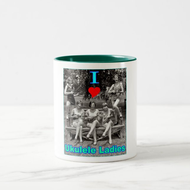 Mig hjärtaUkuleledamer Två-Tonad Mugg (Center)