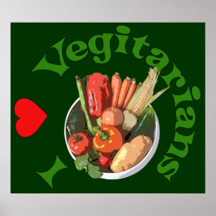 Mig hjärtavegetarian poster