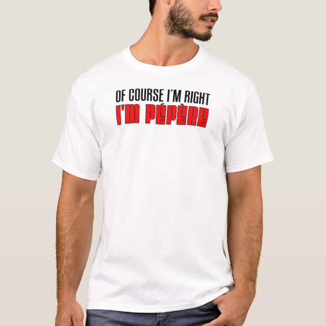 Mig höger I förmiddag Pepere för förmiddag Tee Shirt (Framsida)