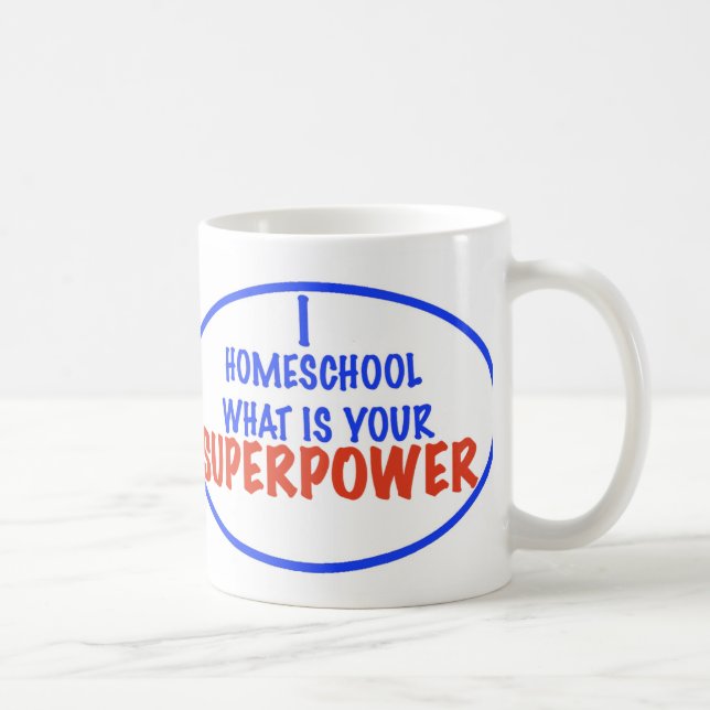 Mig Homeschool vad är din Superpower! Kaffemugg (Höger)