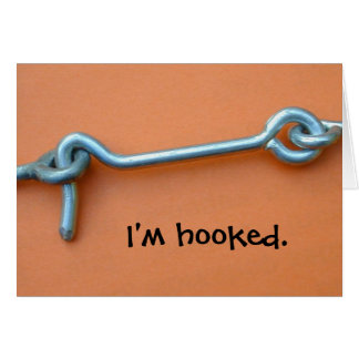 Mig hooked. förmiddag hälsningskort