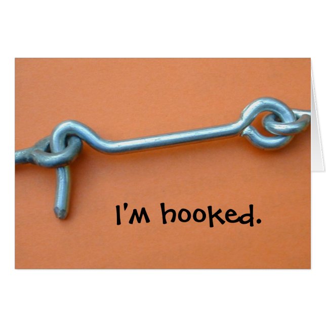Mig hooked. förmiddag hälsningskort (Framsidan Horizontal)