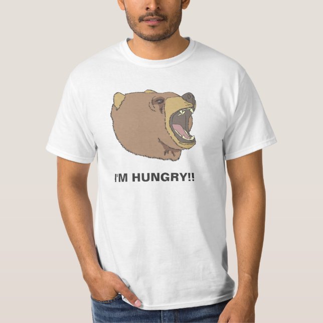 Mig hungrig Grizzly för förmiddag Tee (Framsida)