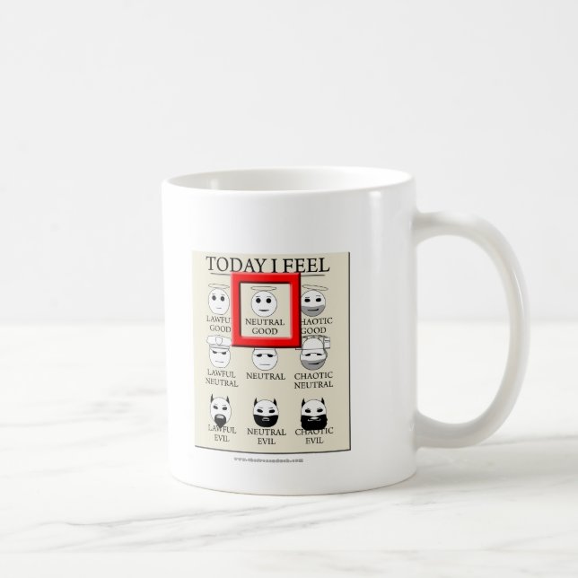 Mig i dag känselförnimmelseneutraltbra kaffemugg (Höger)