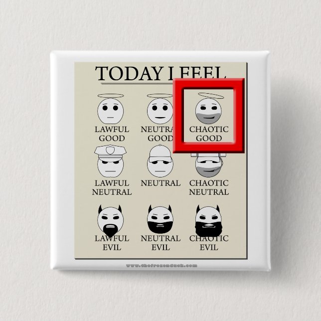 Mig i dag kaotisk bra för känselförnimmelse knapp (Framsida)