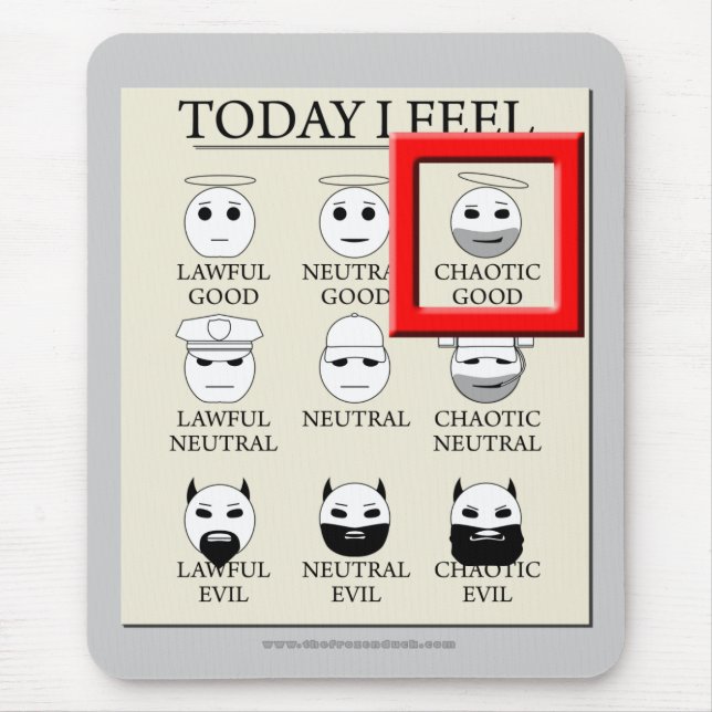 Mig i dag kaotisk bra för känselförnimmelse musmatta (Framsidan)