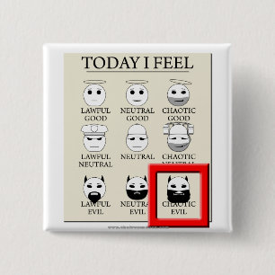 Mig i dag kaotisk ondska för känselförnimmelse knapp