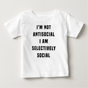 Mig inte antisocial förmiddag, social för t-shirt