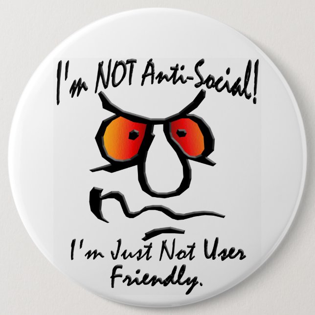 Mig inte asocial förmiddag (1) knapp (Framsida)
