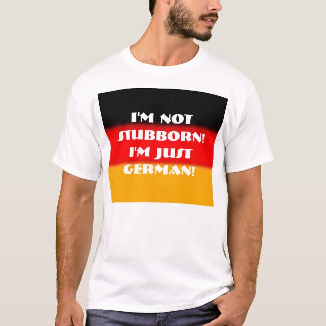 Mig inte envis förmiddag!  Mig för förmiddag tysk Tee Shirt (Framsida)