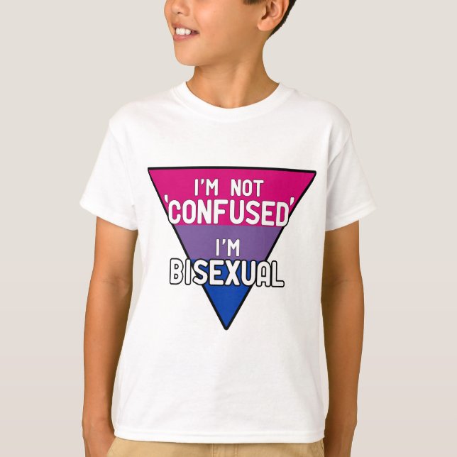 Mig inte förvirrad förmiddag, I-förmiddagbisexuell Tee Shirt (Framsida)
