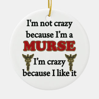 Mig inte galen förmiddag julgransprydnad keramik