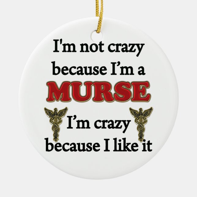 Mig inte galen förmiddag julgransprydnad keramik (Framsidan)