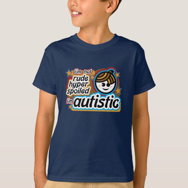 Mig inte ohyfsad förmiddag…, Mig autistic Tee (Framsida)