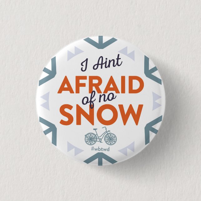 Mig inte rädd förmiddag - litet klämma fast knapp (Framsida)