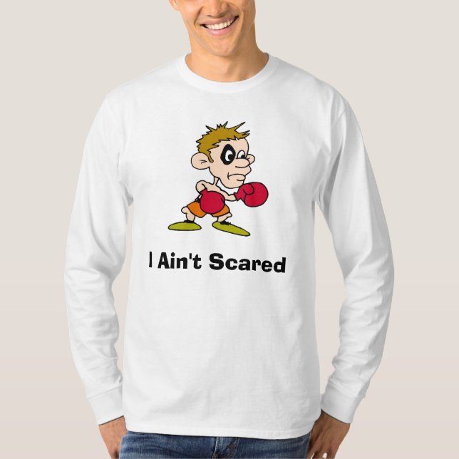 Mig inte-skrämmd förmiddag tee shirt (Framsida)
