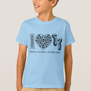Mig irländsk dans för hjärta t shirt