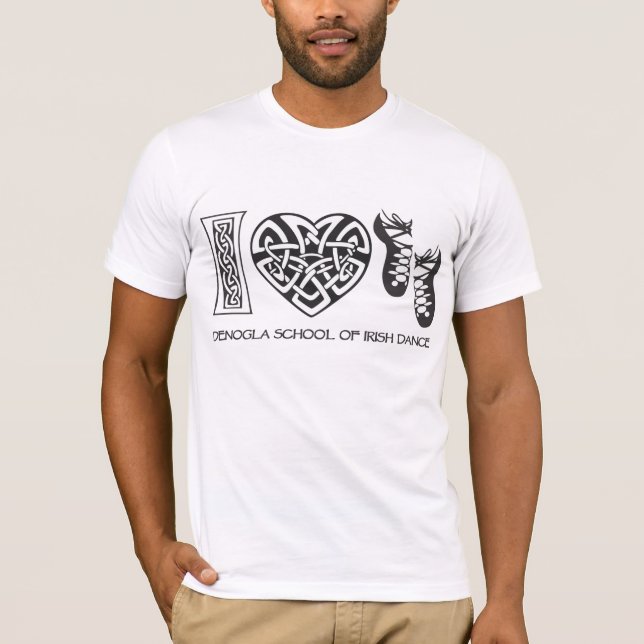Mig irländsk dans för hjärta tee shirt (Framsida)