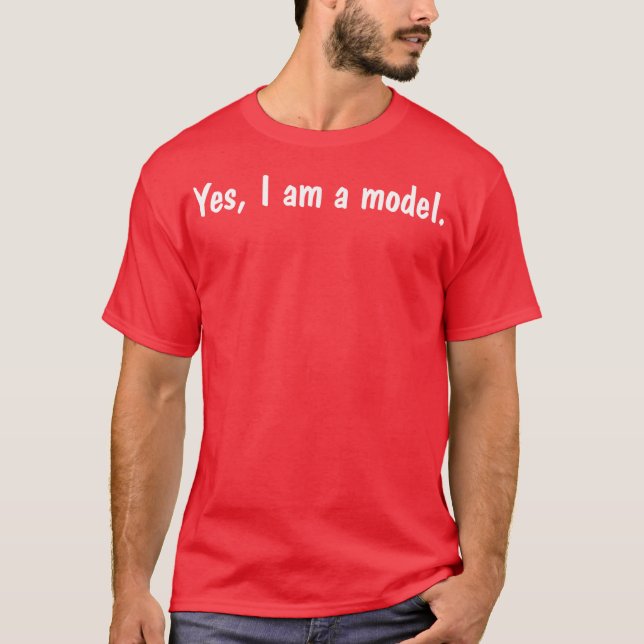 Mig ja förmiddag en modellera tee shirt (Framsida)
