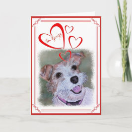 Mig JACK RUSSELL för DIN VALENTIN för förmiddag Helgkort