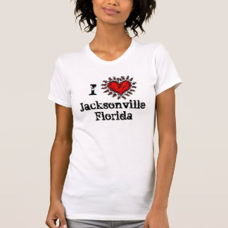 Mig Jacksonville Florida för hjärta (kärlek) T-shirt