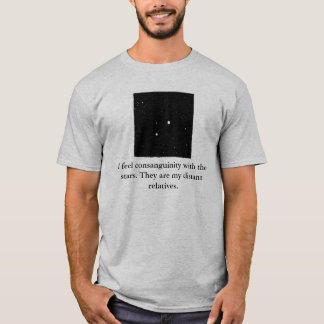 Mig känselförnimmelseconsanguinity med stjärnorna. t shirt